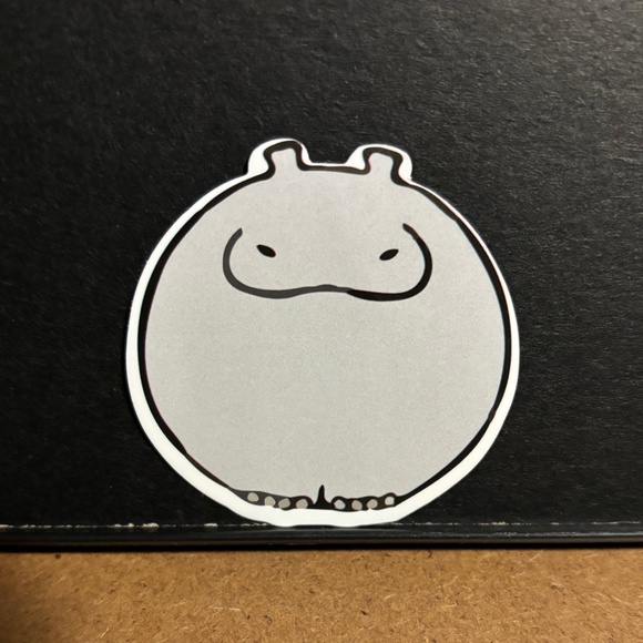 CARTOON HIPPO STICKER - Picture 1 of 1